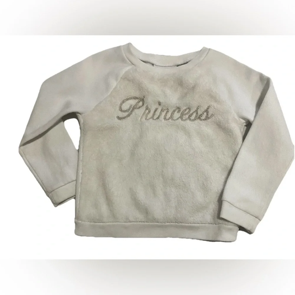 The Children’s Place Size 3T Princess White Gray Sweater & Pants Set